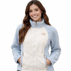 The North Face Women’s Two-Tone Blue Full Zip Fleece Jacket Size Medium